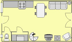 La Lavande downstairs floor plan