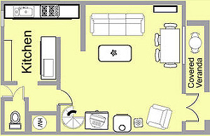 La Lavande downstairs floor plan